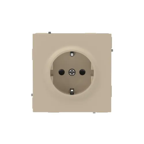 Розетка силовая KANT 2P+E защ. шторки ванильн. марципан DKC 7015003