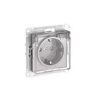 Розетка AtlasDesign Aqua 16А IP44 с заземл. защ. шторки с прозр. крышкой быстрозажим. клем. механизм алюм. SE ATN440346S