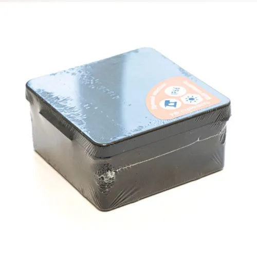 Коробка распределительная ОП 100х100х50мм двухкомпонентн. безгалоген. (HF) для прямого монтажа черн. Промрукав 60-0300-9005 фото 3