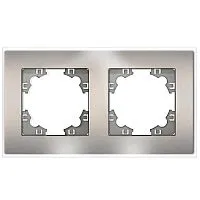 Рамка 2-м Афина стеклянная мокко UNIVersal 2285