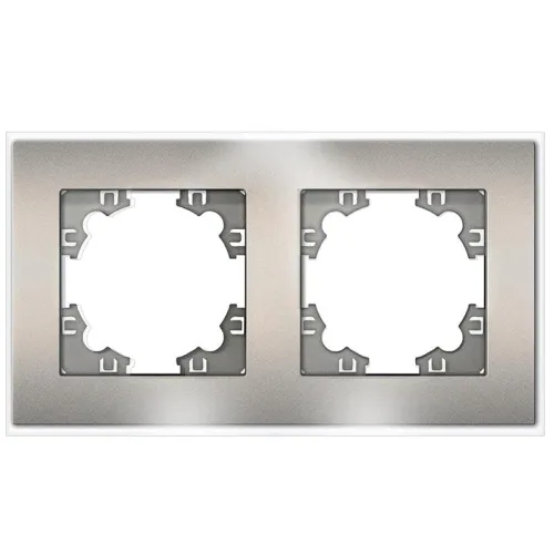 Рамка 2-м Афина стеклянная мокко UNIVersal 2285