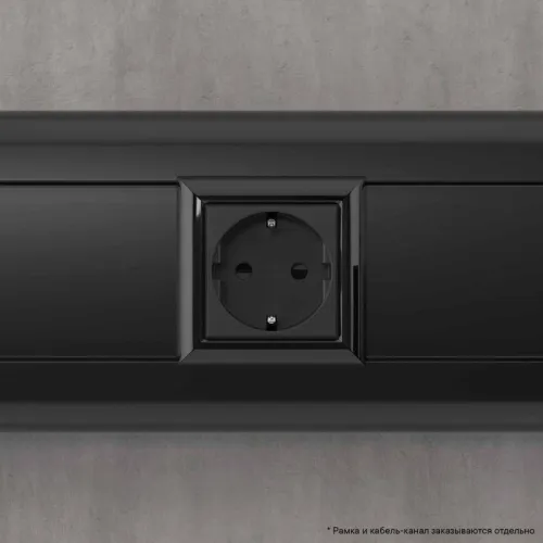 Розетка 1-м 2мод. Avanti "Черный матовый" 16А 2P+E защ. шторки черн. DKC 4412002 фото 3