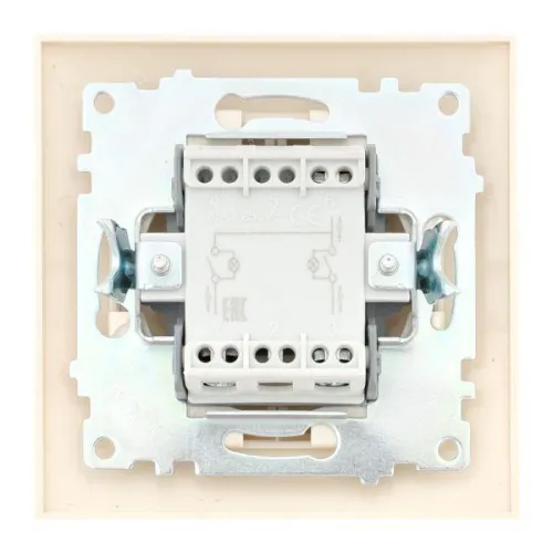 Выключатель 2-кл. СП Валенсия 10А IP20 с индикатором крем. PROxima EKF EWV10-123-20 фото 4