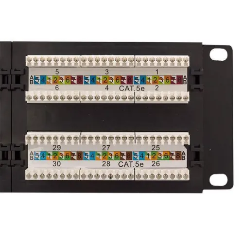 Патч-панель 19дюйм 2U кат.5E UTP неэкранир. 48 портов RJ45 Dual IDC TERACOM PRO EKF TRP-PPNL-5EUTP-2U48 фото 4