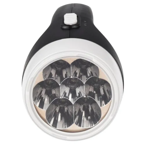 Фонарь аккумуляторный ручной AccuF2-L07-bk 7LED 2 режима: 100проц./25проц. аккум. 0.4А.ч выдвижная вилка индикатор зарядки черн. ФАZА 5000810 фото 3