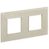 Рамка 2-м SKANDY SK-F22B стекло беж. IEK SK-M22-G-K10
