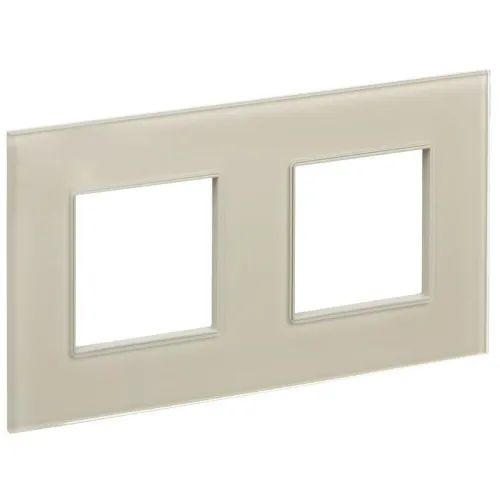 Рамка 2-м SKANDY SK-F22B стекло беж. IEK SK-M22-G-K10