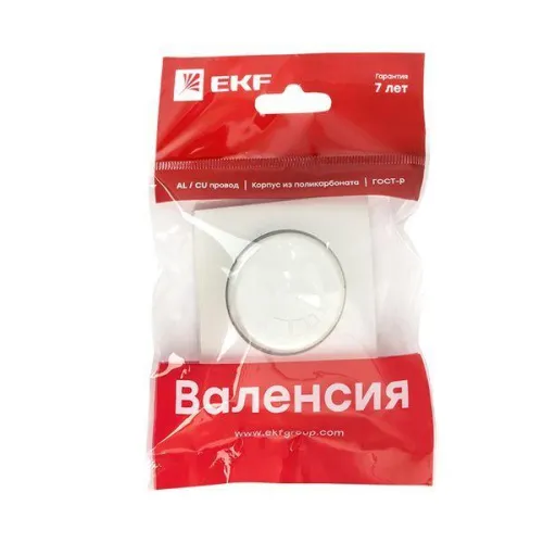 Панель лицевая Валенсия для светорегулятора 600Вт 220В жемчуж. PROxima EKF ESD06-L-101-50 фото 3