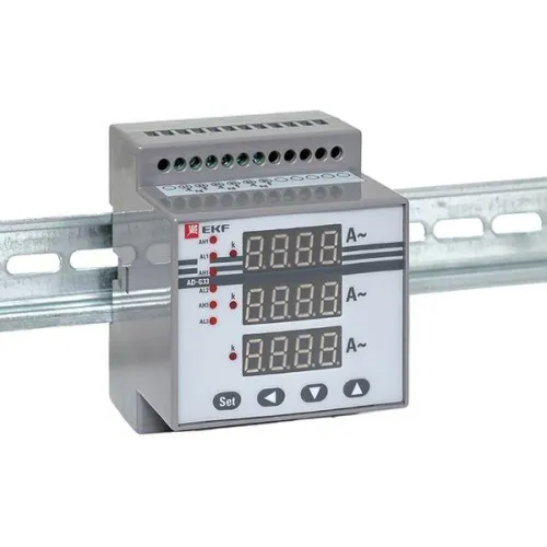 Амперметр цифровой AD-G33 3ф на DIN EKF ad-g33 фото 3