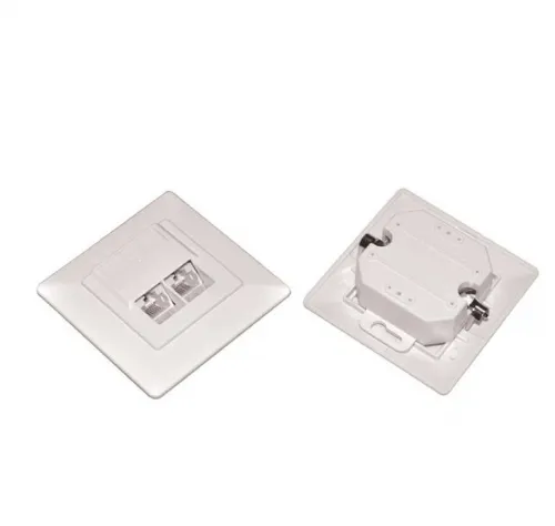 Розетка компьютерная 2-м СП Dual IDC RJ45 (8P8C) кат.5E UTP бел. ITK CS2-1C5EU-21