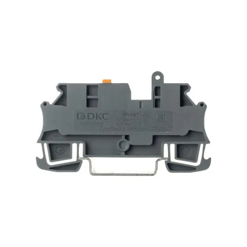 Клемма расцепительная зажим push-in 2 точки подключения 4кв.мм сер. DKC IPR-4-MT