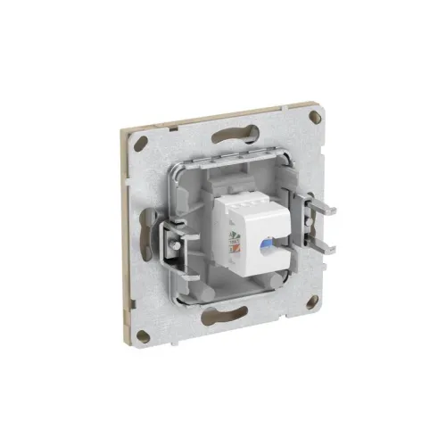 Розетка компьютерная 1-м KANT RJ45 кат.5E без шторки ванильн. марципан DKC 7015663 фото 5