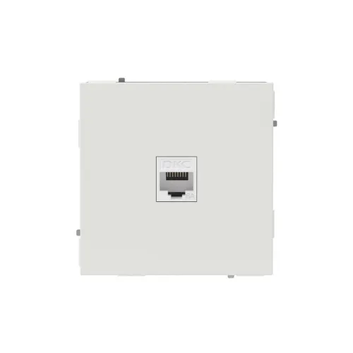 Розетка компьютерная 1-м KANT RJ45 кат.6A без шторки бел. песок DKC 7010673