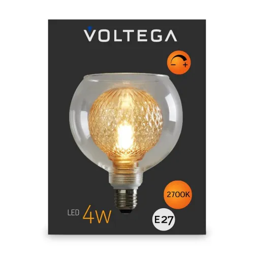 Лампа светодиодная Loft Led G125 4Вт 2700К E27 DIM Voltega 8546 фото 4