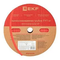 Трубка термоусадочная ТУТ нг 25/12.5 красн. PROxima (уп.50м) EKF tut-25-r
