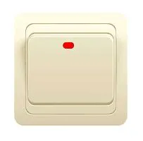 Выключатель 1-кл. СП Classic 10А IP20 с индикацией крем. POWERMAN 1156499