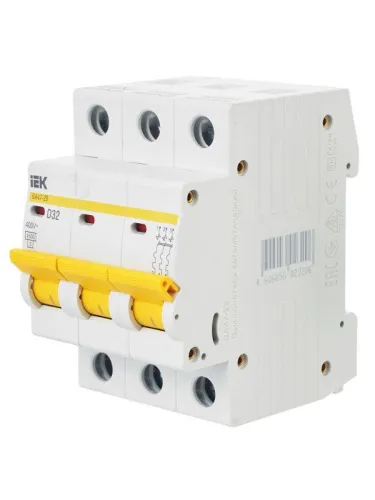 Выключатель автоматический модульный 3п D 32А 4.5кА ВА47-29 KARAT IEK MVA20-3-032-D фото 9