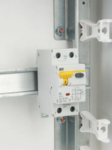 Выключатель автоматический дифференциального тока 2п (1P+N) C 6А 30мА тип A 6кА АВДТ-32 KARAT IEK MAD22-5-006-C-30 фото 3