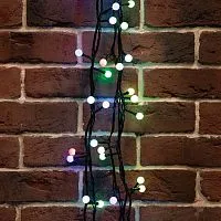 Гирлянда светодиодная "Мультишарики" 20м d13мм 200LED RGB 58Вт 220В IP44 провод ПВХ черн. Neon-Night 303-509-1