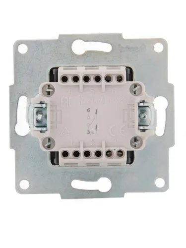 Выключатель 1-кл. 1п СП Karina 10А IP20 механизм матов. серебр. LEZARD 707-4388-100 фото 3