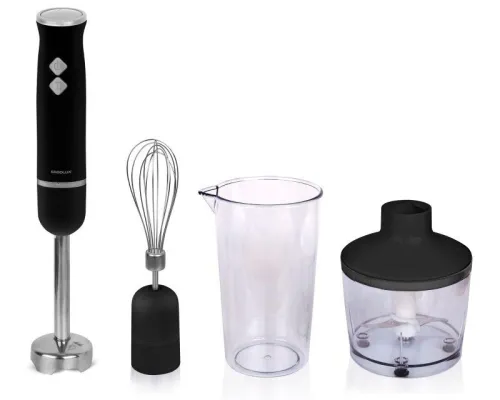 Блендер ELX-BS03-C72 в наборе: измельчитель; мерн. стакан; венчик; блендер 300Вт 220-240В серебр./черн. Ergolux 14726 фото 2
