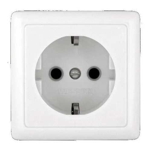 Розетка 1-м ОП Хит 16А IP20 250В с заземл. без защ. шторок с изолир. пластиной бел. SE RA16-133I-B фото 3