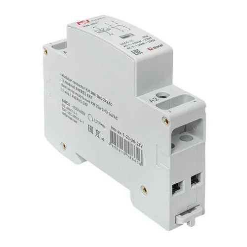 Контактор модульный КМ 20А 2NО 24В AC (1 мод.) AVERES EKF km-av-1-20-20-24V фото 9