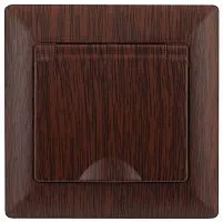 Розетка 1-м СП Solo 4-203-10 16А 250В IP20 2P+E Schuko с заземл. защ. крышка венге Intro Б0053663