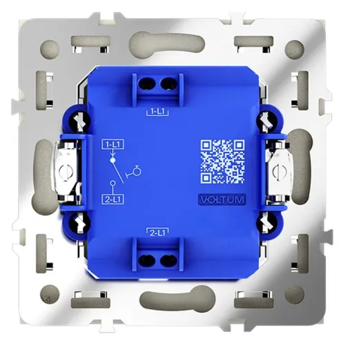 Выключатель 1-кл. СП S70 10А с самовозвратом механизм сталь Voltum VLS010605 фото 4