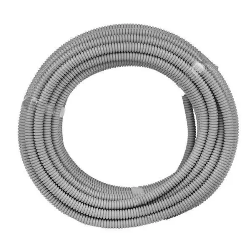 Труба гофрированная ПВХ d16мм с протяжкой сер. (уп.25м) Plast PROxima EKF tg-z-16-25n фото 2