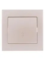 Переключатель проходной 1-кл. СП Rain 10А IP20 жемчуж./бел. метал. LEZARD 703-3030-105