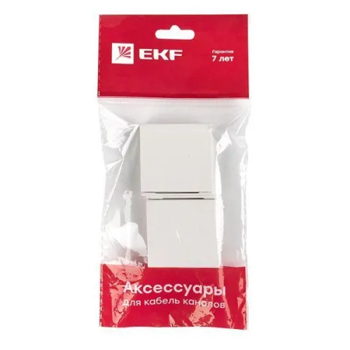 Соединитель на стык 40х16 бел. Plast PROxima (уп.4шт) EKF conw-40-16x4 фото 7