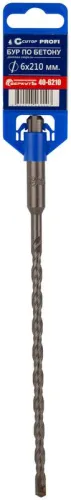 Бур по бетону Profi двойн. резьба SDS-Plus 6х210мм Cutop 40-6210 фото 2
