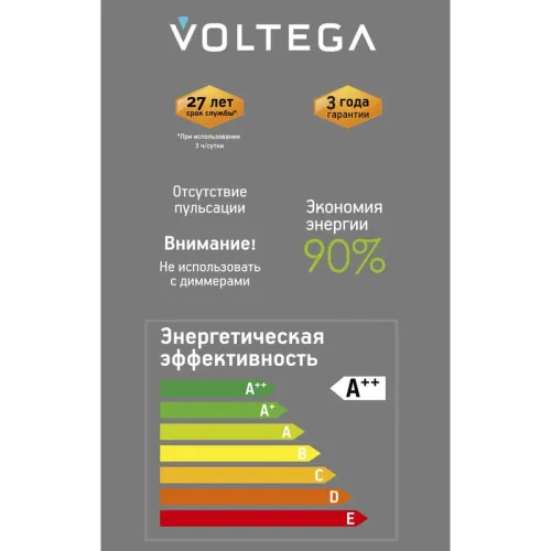 Лампа светодиодная Loft Led G95 4Вт 1800К E27 Voltega 8577 фото 9