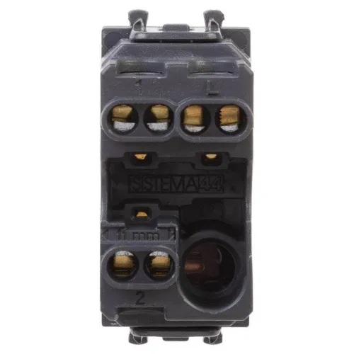 Переключатель модульный 1-кл. 1мод. Avanti "Закаленная сталь" 16А сер. DKC 4404111 фото 2