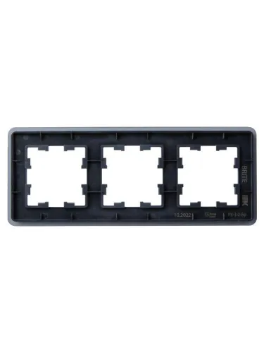 Рамка 3-м BRITE РУ-3-2-Бр стекло графит RE IEK BR-M32-G-41-K53 фото 2