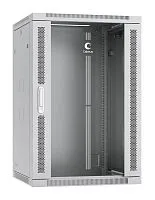 Шкаф телекоммуникационный настенный разобранный SH-05F-18U60/35-R 19дюйм 18U 600х350х901мм дверь стекло сер. (RAL 7035) Cabeus 10754c