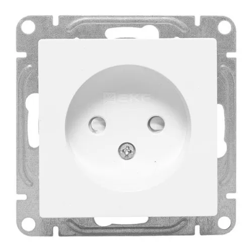 Розетка СП Эпика 16А без заземл. защ. шторки механизм бел. EKF UP1-SOW-101 фото 2