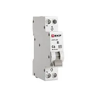 Выключатель автоматический дифференциального тока 1мод. C 6А 30мА тип А 6кА АВДТ-63М (электрон.) PROxima EKF D636EA06C30