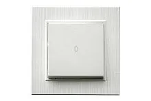 Выключатель проходной 1-клав. Karea LINE STAR жемчуж. Makel 86100005