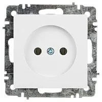 Розетка 1-м СП Accent 6-201-01 16А IP20 250В 2Р AL/CU бел. Intro Б0063653