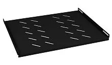 Полка 19дюйм перфорированная SH-J018-FC-600m-100KG-BK глубиной 400мм для напольных и настенных шкафов с глубиной 600мм усиленная до 100кг черн. (RAL 9004) Cabeus 8621c
