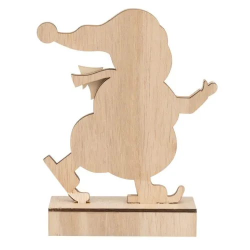 Фигура деревянная "Снеговик" 18см 5LED тепл. бел. 0.1Вт IP20 с подсветкой Neon-Night 504-017 фото 2