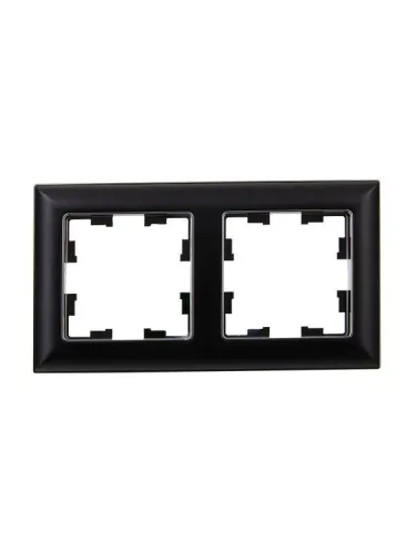 Рамка 2-м BRITE РУ-2-Бр хром/черн. IEK BR-M22-12-2-K23 фото 2