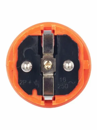 Вилка прямая ОМЕГА ВБп3-1-0м IP44 каучук оранж. IEK PKR01-016-2-K09 фото 2