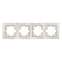 Рамка 4-м Афина фактурная универс. жемчуж. Universal A10046-Obr