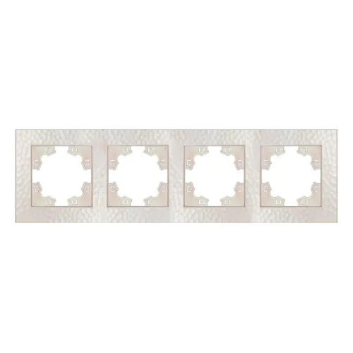 Рамка 4-м Афина фактурная универс. жемчуж. Universal A10046-Obr
