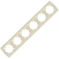 Рамка 6-м Маргарита горизонт. сл.кость (ivory) UNIversal 1085-I