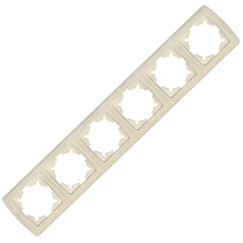 Рамка 6-м Маргарита горизонт. сл.кость (ivory) UNIversal 1085-I