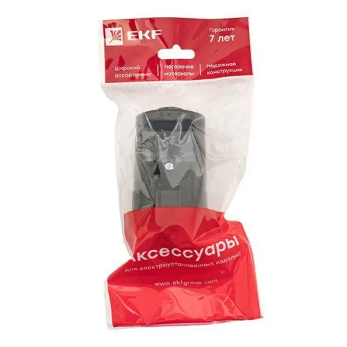 Гнездо штепсельное с заземл. черн. 16А 250В PROxima EKF ASG16-30-r фото 2